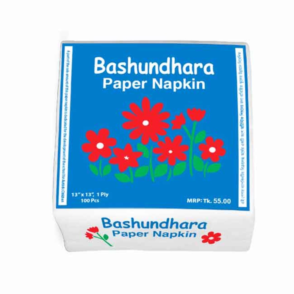 বসুন্ধরা পেপার ন্যপকিন (১ প্লাই ১০০ পিস)